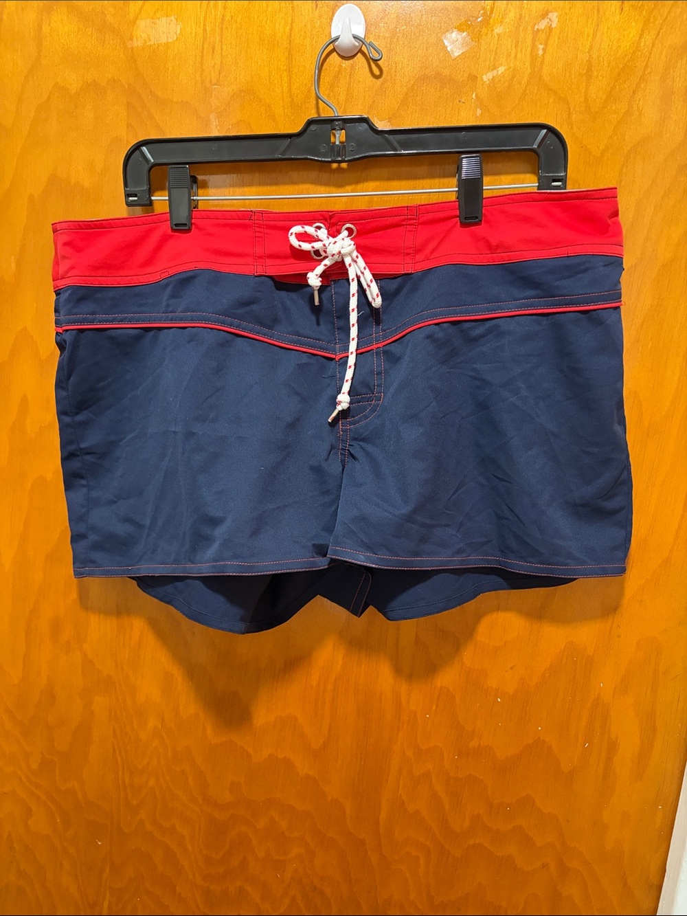 Nautica Navy and Red Women's Swim Board Shorts
